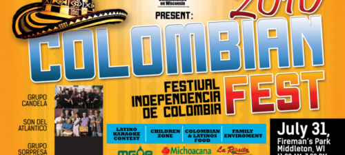 Tres atractivos afiches para tres actividades en pro del festival de Colombia en Madison muestran la revitalización y nuevo espíritu de voluntarios nacionales de la nación andina en el condado de Dane.