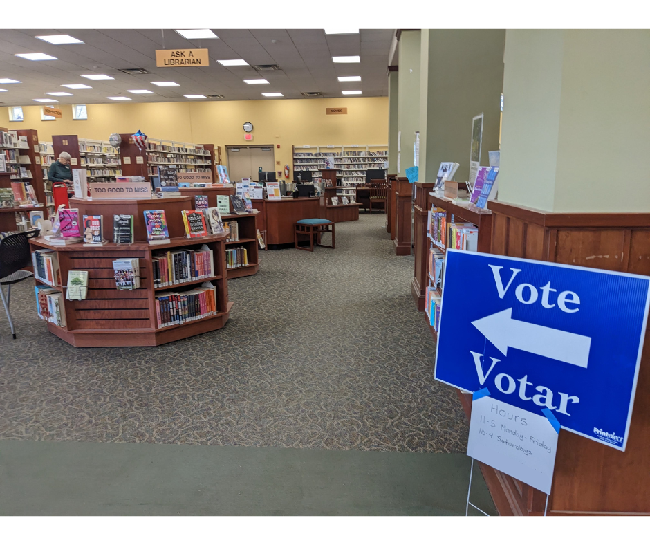 Foto de biblioteca en donde se puede votar